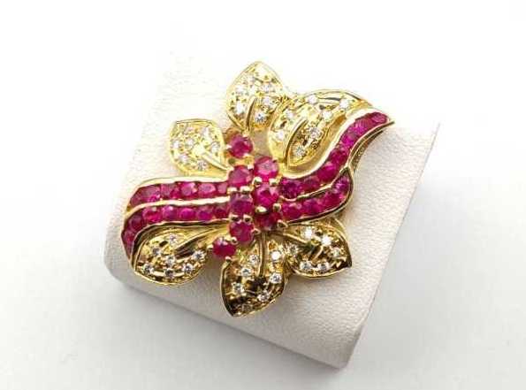 宝石買取 ルビー ブローチ K18